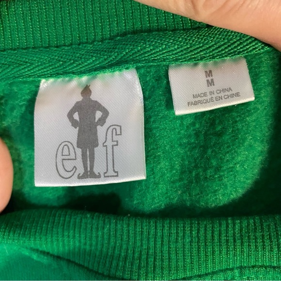 Elf Movie Green Crewneck Sweater M Cotton Headed Ninny Muggins Christmas - Picture 4 of 7